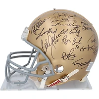 Notre Dame Fighting Irish Autographed Riddell Authentic Helmet with 32 Signatures Including Joe Montana, Ara Parseghian & Jerome Bettis