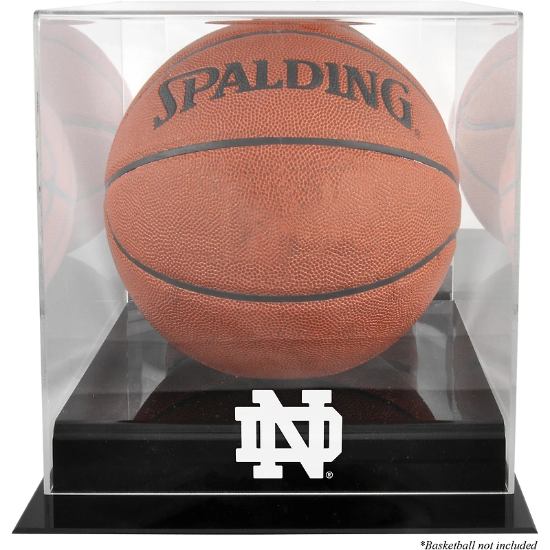 Vitrine de basket-ball à base noire avec dos en miroir des Fighting Irish de Notre Dame