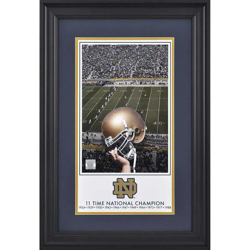 Notre Dame Fighting Irish Framed 10'' x 18'' 11-Time Football National Champions Legacy Print