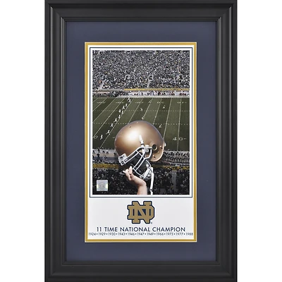 Notre Dame Fighting Irish Framed 10'' x 18'' 11-Time Football National Champions Legacy Print