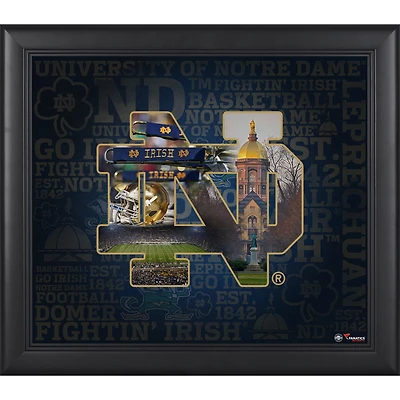 Notre Dame Fighting Irish Framed 15" x 17" Team Heritage Collage