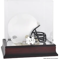 Vitrine de présentation pour mini casque avec logo en acajou des Fighting Irish de Notre Dame et dos miroir