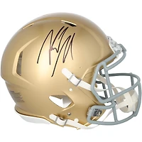 Casque Riddell Speed ​​Authentic autographié par Riley Leonard, joueur des Fighting Irish de Notre Dame