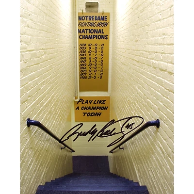 Rudy Ruettiger Notre Dame Fighting Irish Autographed 8" X 10" Play Like A Champion Today Sign Photograph 