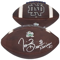 Ballon de football américain authentique Big Game, autographié par Tim Brown (Notre Dame Fighting Irish), avec inscription « Heisman 87 ».