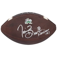 Ballon de football américain authentique Big Game, autographié par Tim Brown (Notre Dame Fighting Irish), avec inscription « Heisman 87 ».