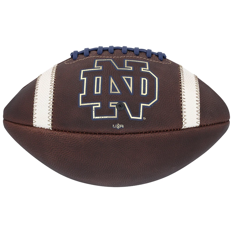Ballon de football américain authentique Big Game, autographié par Tim Brown (Notre Dame Fighting Irish), avec inscription « Heisman 87 ».