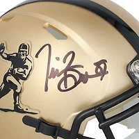 Casque Riddell Heisman Gold Speed ​​Mini autographié par Tim Brown (Notre Dame Fighting Irish)