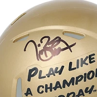 Casque Riddell Speed ​​Mini autographié par Tim Brown (Notre Dame Fighting Irish)