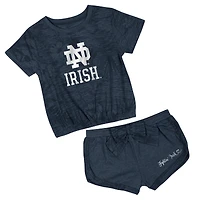 Toddler Colosseum  Navy Notre Dame Fighting Irish Fern T-Shirt and Shorts Set