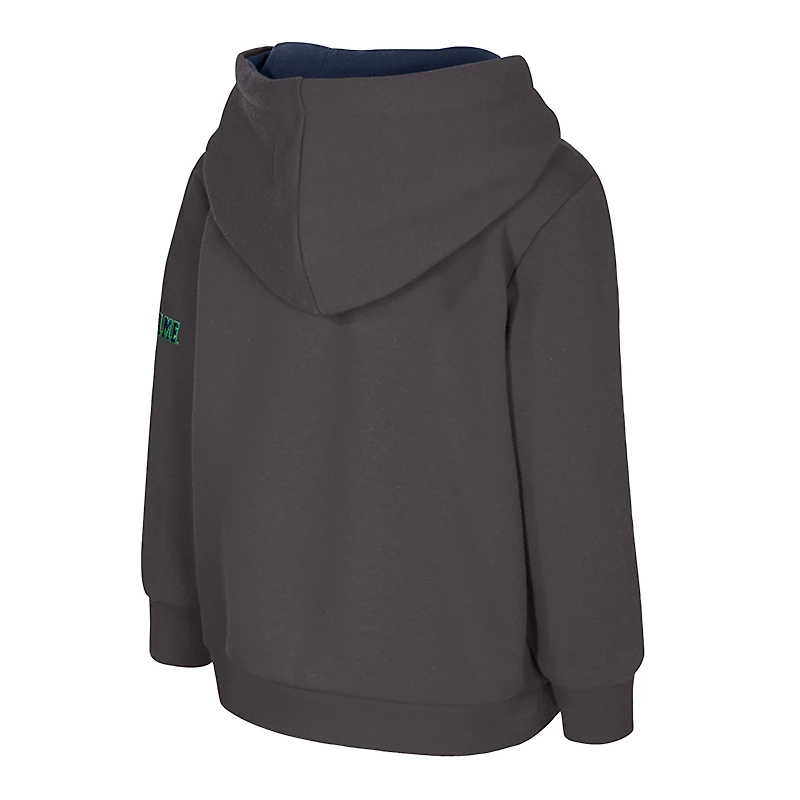 Sweat à capuche en polaire gros logo Colosseum Charcoal Notre Dame Fighting Irish pour tout-petit