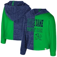 Sweat à capuche en tricot bleu marine Colosseum Notre Dame Fighting Irish Gals pour tout-petits