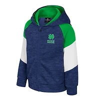 Sweat à capuche entièrement zippé bleu marine Colosseum Notre Dame Fighting Irish Spirit Hollow pour tout-petit
