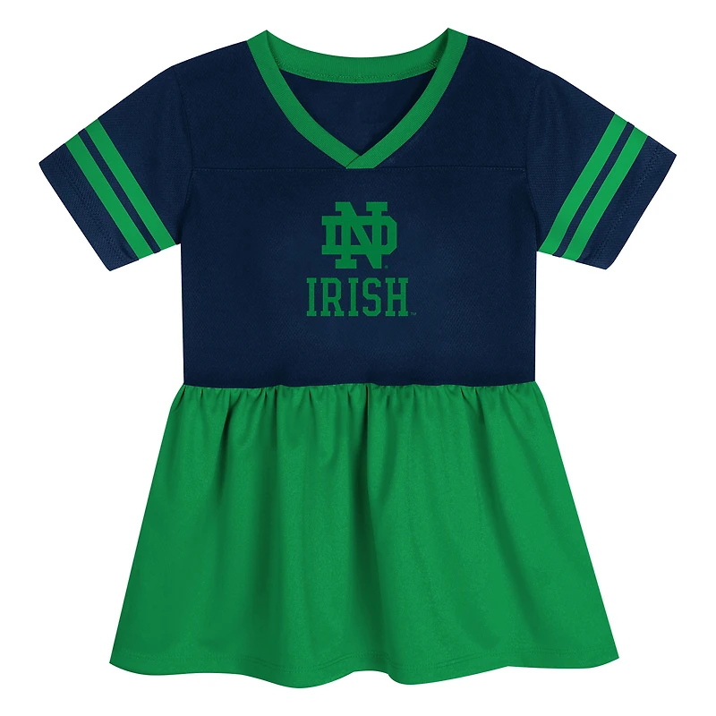 Toddler Outerstuff Navy/Green Notre Dame Fighting Irish Stadium Lights Fashion Jersey Dress