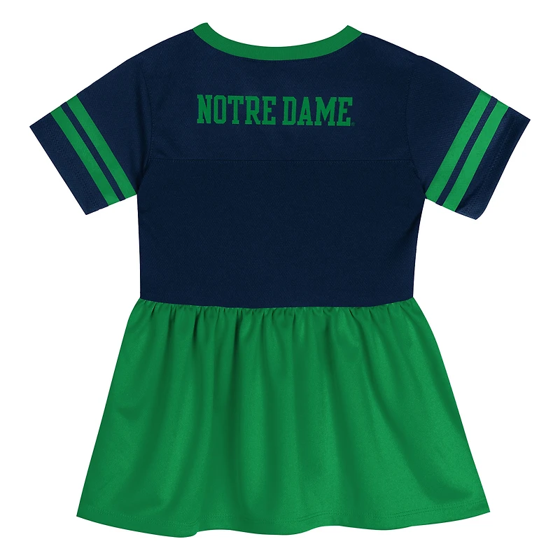 Toddler Outerstuff Navy/Green Notre Dame Fighting Irish Stadium Lights Fashion Jersey Dress