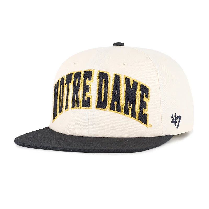 Casquette unisexe ajustable « 47 Natural Notre Dame Fighting Irish Crossover Off Hand Captain »