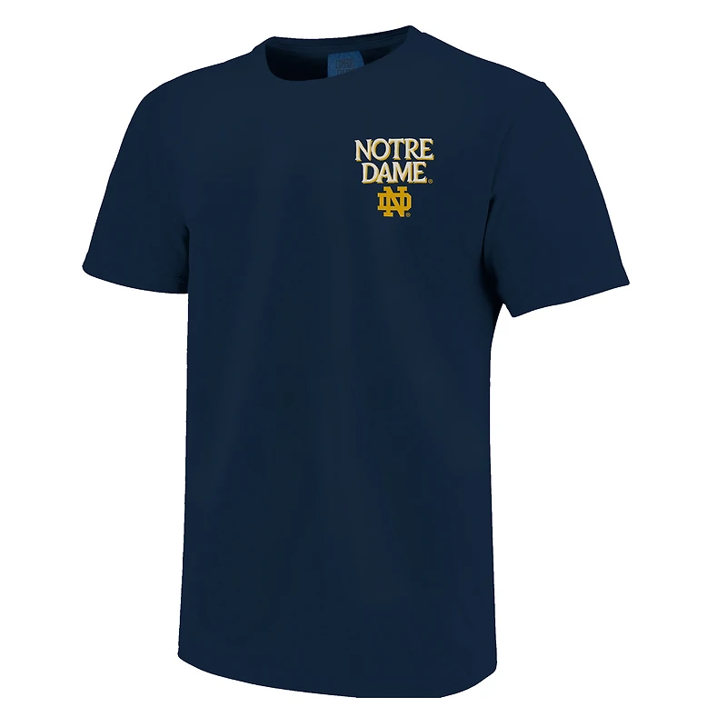 T-shirt unisexe Image One Navy Notre Dame Fighting Irish Hyper Local Golden Dome