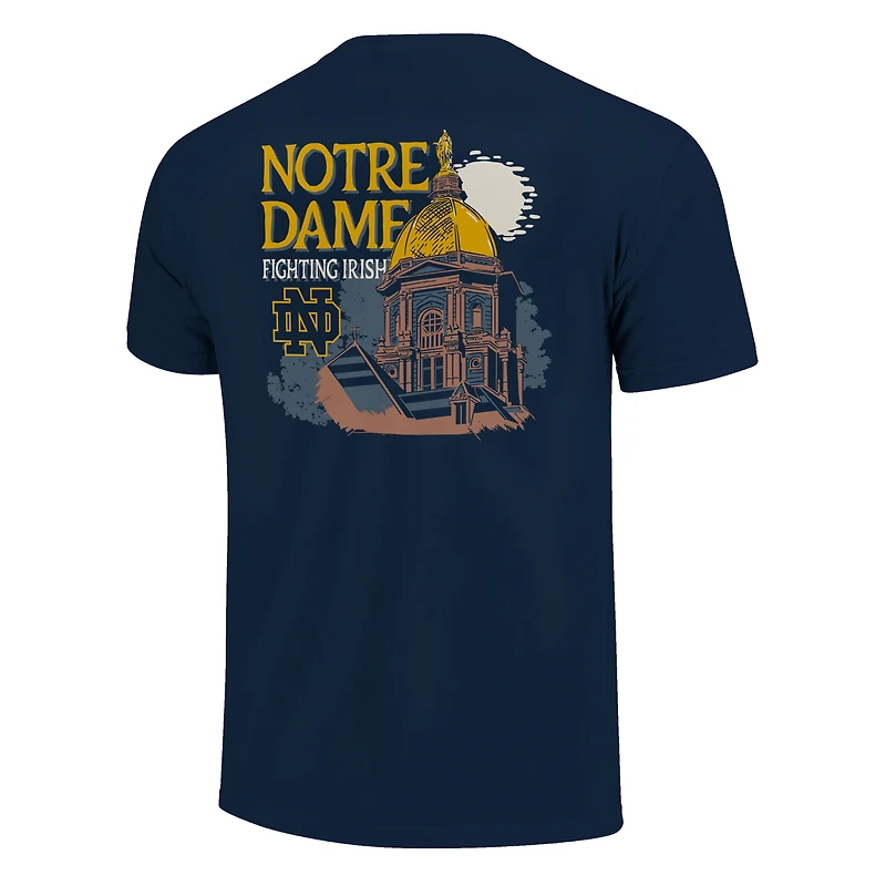T-shirt unisexe Image One Navy Notre Dame Fighting Irish Hyper Local Golden Dome