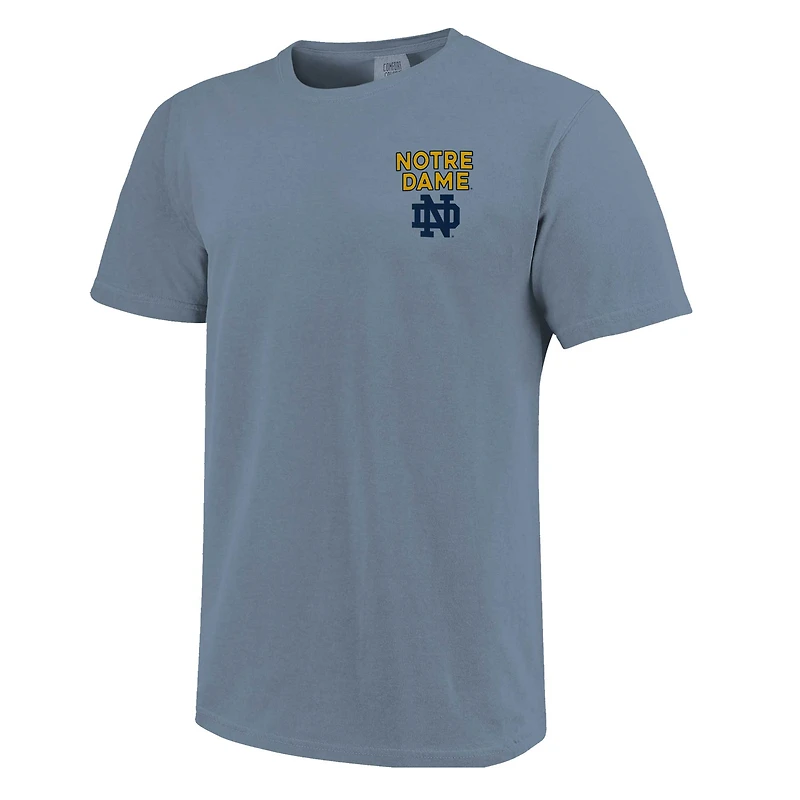 T-shirt unisexe bleu clair Notre Dame Fighting Irish Hyper Local Campus River
