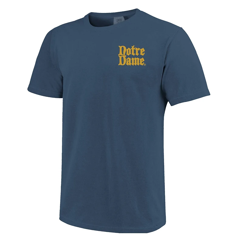 T-shirt unisexe bleu marine Notre Dame Fighting Irish Hyper Local Celtic Tartan Campus