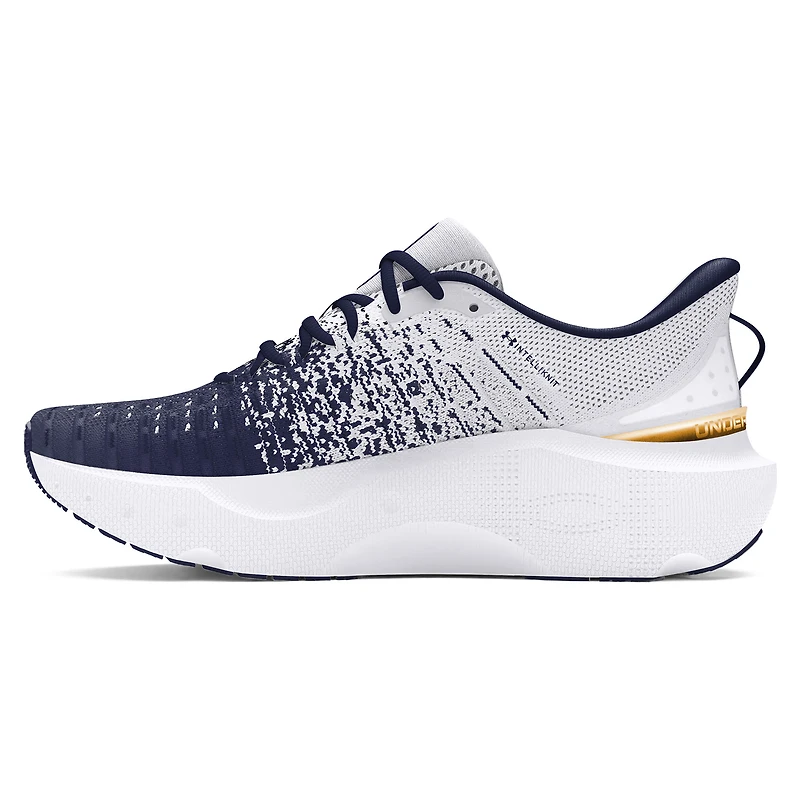 Chaussures de course unisexes Under Armour blanches Notre Dame Fighting Irish Infinite Elite