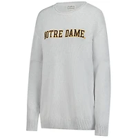 Unisex Uscape Apparel Ash Notre Dame Fighting Irish Embroidered Applique Sweater