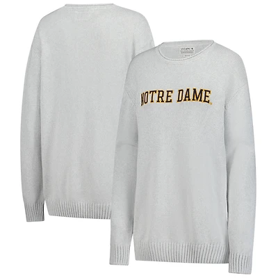 Unisex Uscape Apparel Ash Notre Dame Fighting Irish Embroidered Applique Sweater