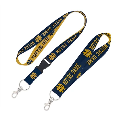 WinCraft Notre Dame Fighting Irish Lot de 2 cordons avec boucle amovible et sangle pour clés