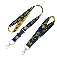 WinCraft Notre Dame Fighting Irish Lot de 2 cordons avec boucle amovible et sangle pour clés