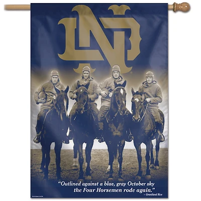 Bannière verticale simple face WinCraft Notre Dame Fighting Irish 28" x 40" Four Horsemen