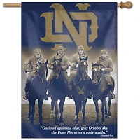 Bannière verticale simple face WinCraft Notre Dame Fighting Irish 28" x 40" Four Horsemen