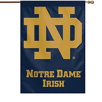 Bannière verticale simple face WinCraft Notre Dame Fighting Irish 28" x 40" avec nom complet