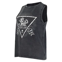 Débardeur en tissu éponge français Distressed Market de Notre Dame Fighting Irish pour femme Concepts Sport Charcoal