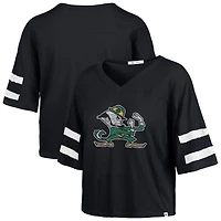 Women's '47 Navy Notre Dame Fighting Irish Premier Scout Sleeve Stripe Relaxed Dolman T-Shirt