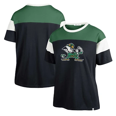 T-shirt '47 Navy Notre Dame Fighting Irish Premier Time Off pour femme