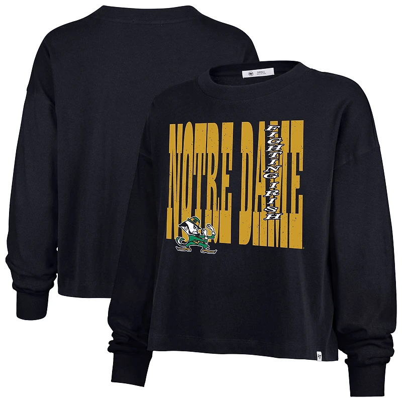 T-shirt à manches longues pour femmes '47 Navy Notre Dame Fighting Irish Stacked Sydney