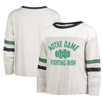 T-shirt à manches longues '47 Oatmeal Notre Dame Fighting Irish All Class Lena pour femme