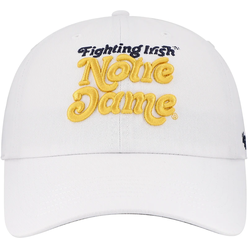 Casquette ajustable blanche « 47 » pour femme de Pensacola Clean Up des Fighting Irish de Notre Dame