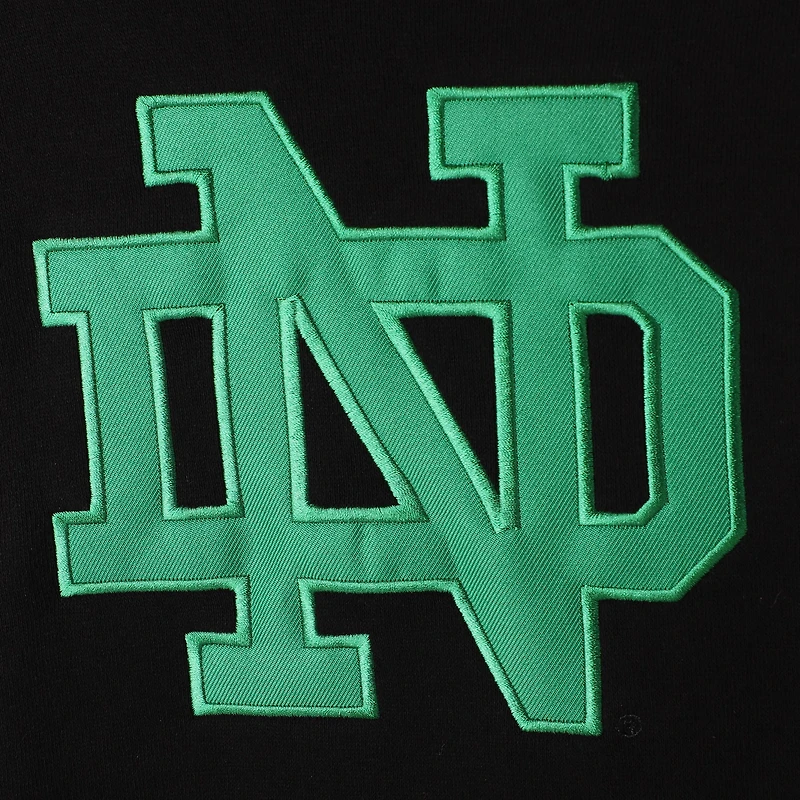 Sweat-shirt à enfiler noir pour femme avec grand logo Notre Dame Fighting Irish