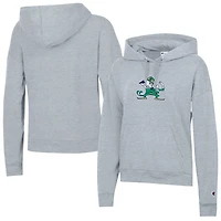 Women's Champion Gray Notre Dame Fighting Irish Powerblend Fleece Pullover Hoodie