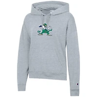 Women's Champion Gray Notre Dame Fighting Irish Powerblend Fleece Pullover Hoodie