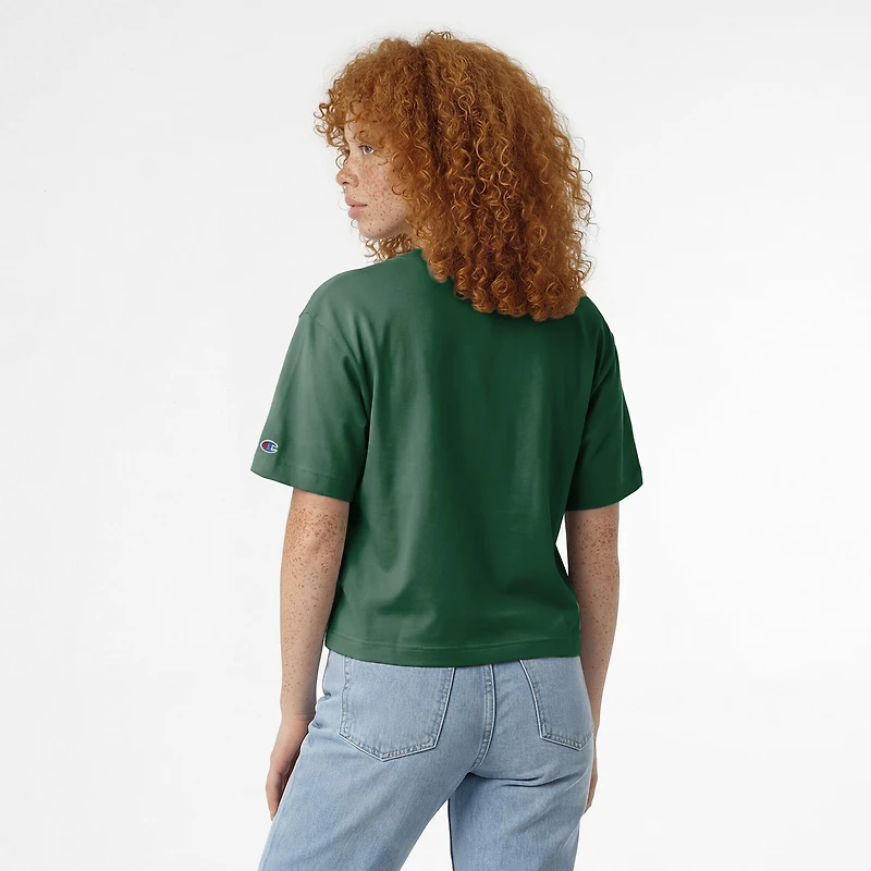 T-shirt à logo Champion Navy Notre Dame Fighting Irish pour femmes