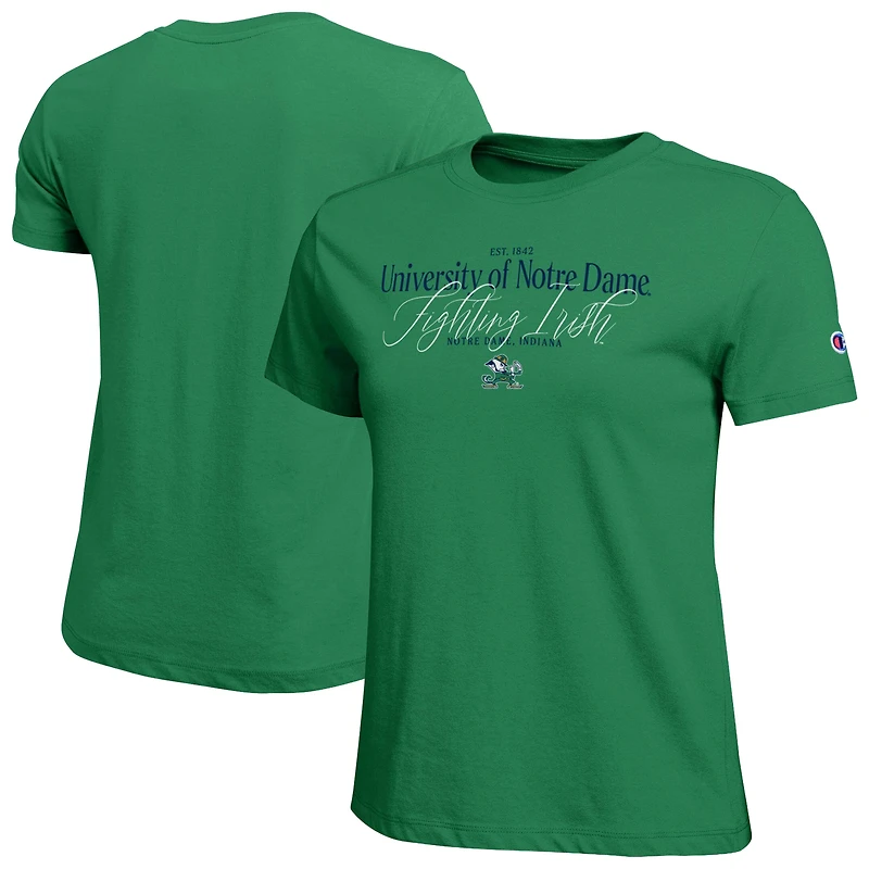 T-shirt Champion Navy Notre Dame Fighting Irish Lifestyle pour femmes