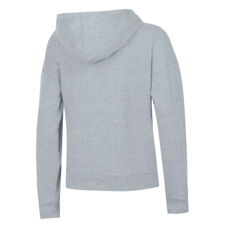Women's Champion Heather Gray Notre Dame Fighting Irish Logo Powerblend Fleece Hoodie