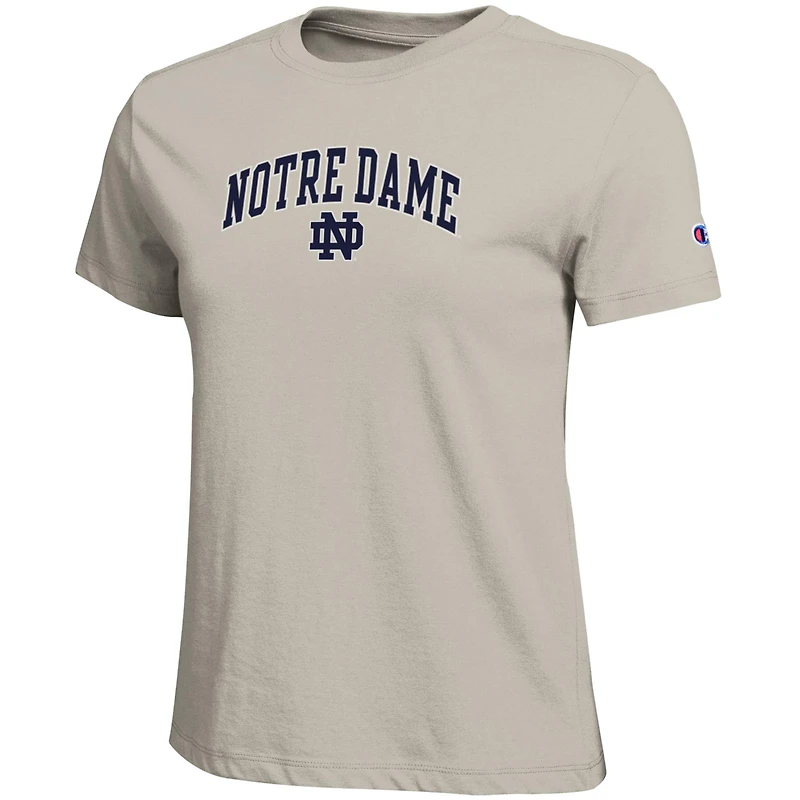T-shirt kaki avec logo arqué des Fighting Irish de Notre Dame, championne féminine