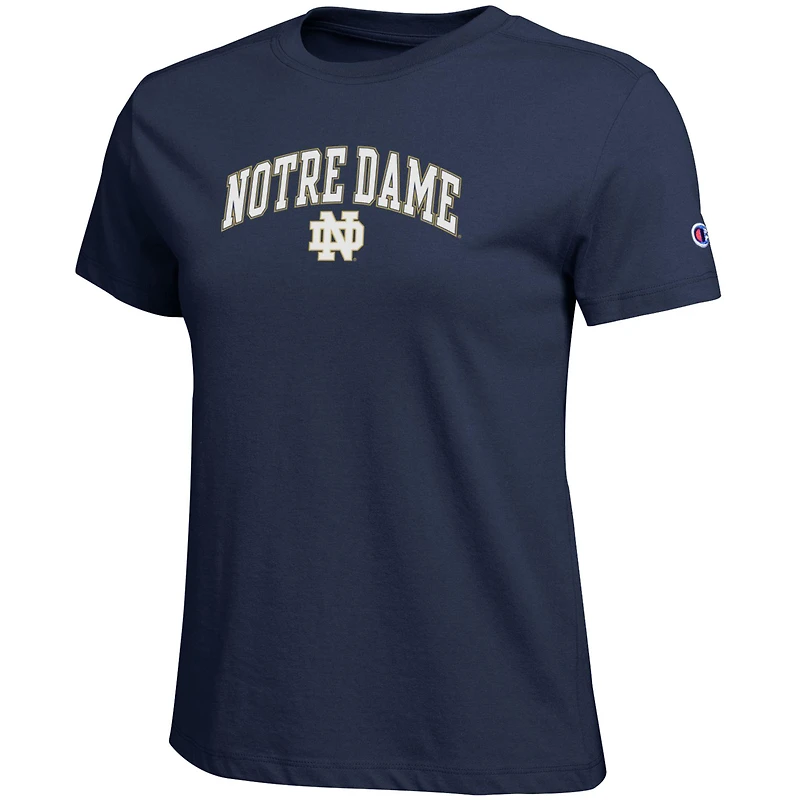 Women's Champion  Navy Notre Dame Fighting Irish Arched Over Logo T-Shirt
