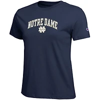 Women's Champion  Navy Notre Dame Fighting Irish Arched Over Logo T-Shirt