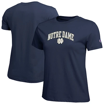 Women's Champion  Navy Notre Dame Fighting Irish Arched Over Logo T-Shirt
