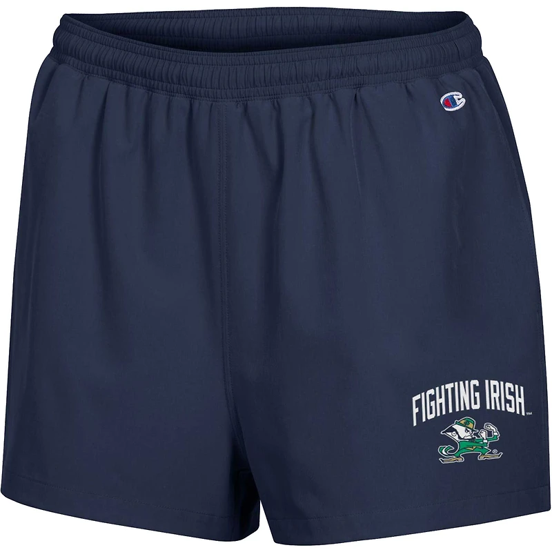 Champion Bleu marine Notre Dame Fighting Irish Football Fan Short taille haute pour femme