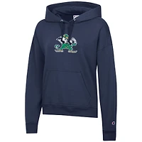 Women's Champion Navy Notre Dame Fighting Irish Powerblend Fleece Pullover Hoodie